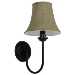 Φωτιστικό τοίχου απλίκα με ντουί 1 x E27 AC 220-240V IP20 σε μαύρο & μπεζ χρώμα Μ13 x Π18 x Υ34cm Φωτιστικό τοίχου απλίκα με ντουί 1 x E27 AC 220-240V IP20 σε μαύρο & μπεζ χρώμα Μ13 x Π18 x Υ34cm