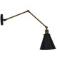 Vintage επιτοίχια απλίκα kelvo® CRUCE για λάμπα E27 1 x E27 AC 220-240V IP20 μαύρο & χρυσό 19x63x77cm 01037