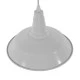 GloboStar® RAY 01044 Vintage Industrial Κρεμαστό Φωτιστικό Οροφής Μονόφωτο 1 x E27 Λευκό Μεταλλικό Καμπάνα Φ26 x Y25cm
