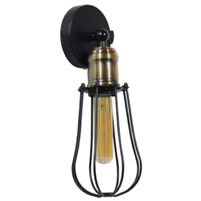 Απλίκα τοίχου vintage kelvo® CATEL για λάμπα E27 1xE27 AC 220-240V IP20 μαύρο & χρυσό 12x15x32cm 01056 Απλίκα τοίχου vintage kelvo® CATEL για λάμπα E27 1xE27 AC 220-240V IP20 μαύρο & χρυσό 12x15x32cm 01056