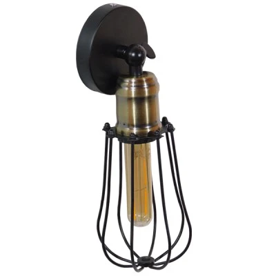 Απλίκα τοίχου vintage kelvo® CATEL για λάμπα E27 1xE27 AC 220-240V IP20 μαύρο & χρυσό 12x15x32cm 01056 Απλίκα τοίχου vintage kelvo® CATEL για λάμπα E27 1xE27 AC 220-240V IP20 μαύρο & χρυσό 12x15x32cm 01056