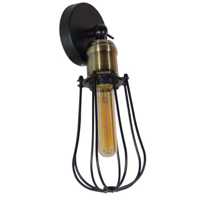 Απλίκα τοίχου vintage kelvo® CATEL για λάμπα E27 1xE27 AC 220-240V IP20 μαύρο & χρυσό 12x15x32cm 01056 Απλίκα τοίχου vintage kelvo® CATEL για λάμπα E27 1xE27 AC 220-240V IP20 μαύρο & χρυσό 12x15x32cm 01056