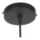 Vintage Κρεμαστό Φωτιστικό Οροφής με Ντουί 1 x E27 AC 220-240V IP20 - Μαύρο & Χρυσό - Μ22 x Π22 x Υ13cm GloboStar® CARAVEL 01167 Vintage Industrial Κρεμαστό Φωτιστικό Οροφής Μονόφωτο Μαύρο Μεταλλικό Καμπάνα Φ22 x Y13cm