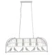 GloboStar® NIDUS 01403 Vintage Industrial Κρεμαστό Φωτιστικό Οροφής Πολύφωτο 4 x E27 Λευκό Μεταλλικό Πλέγμα Μ105 x Π37 x Y36.5cm