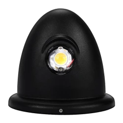 Μοντέρνα επιτοίχια απλίκα LED kelvo® THIRD 10W 1400lm IP65 θερμό λευκό 2700K 30° μαύρη ματ 15.1x9.3x14.5cm
