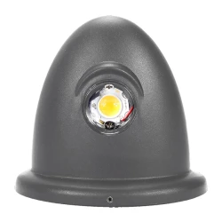 Μοντέρνο επιτοίχιο φωτιστικό LED kelvo® THIRD 10W 1400lm θερμό λευκό 2700K IP65 γκρι ανθρακί ματ 15.1x9.3x14.5cm