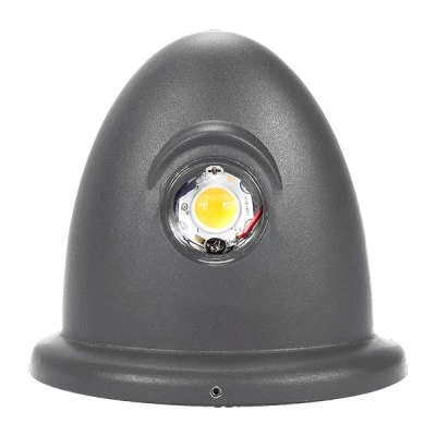 Μοντέρνο επιτοίχιο φωτιστικό LED kelvo® THIRD 10W 1400lm θερμό λευκό 2700K IP65 γκρι ανθρακί ματ 15.1x9.3x14.5cm
