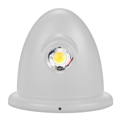 Μοντέρνα επιτοίχια απλίκα LED GLOBOSTAR® THIRD 10W 1400lm IP65 θερμό λευκό 2700K λευκό ματ 15.1 x 9.3 x 14.5cm 93070