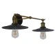Vintage επιτοίχια απλίκα kelvo® MINIMALL με 2 ντουί E27 AC 220-240V IP20 μαύρο & χρυσό 30x60x18cm 01069 Vintage επιτοίχια απλίκα kelvo® MINIMALL με 2 ντουί E27 AC 220-240V IP20 μαύρο & χρυσό 30x60x18cm 01069