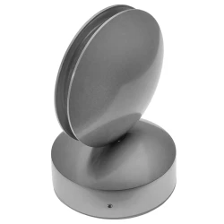 Μοντέρνα επιτοίχια απλίκα LED kelvo® ZERODA 9W 1440lm IP44 ψυχρό λευκό 6000K ασημί 12x11x17cm 93066
