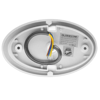 Μοντέρνα επιτοίχια απλίκα LED GLOBOSTAR® THIRD 10W 1400lm IP65 θερμό λευκό 2700K λευκό ματ 15.1 x 9.3 x 14.5cm 93070
