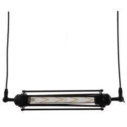Vintage Κρεμαστό Φωτιστικό Οροφής με Ντουί 1 x E27 AC 220-240V IP20 - Μαύρο - Μ43 x Π11 x Υ11cm