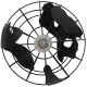 GloboStar® EARTH 01205 Vintage Κρεμαστό Φωτιστικό Φιγούρα Μονόφωτο 1 x E27 IP20 Μαύρο Μέταλλο - Μ30 x Π30 x Υ30cm
