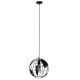 GloboStar® EARTH 01205 Vintage Κρεμαστό Φωτιστικό Φιγούρα Μονόφωτο 1 x E27 IP20 Μαύρο Μέταλλο - Μ30 x Π30 x Υ30cm
