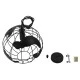 GloboStar® EARTH 01205 Vintage Κρεμαστό Φωτιστικό Φιγούρα Μονόφωτο 1 x E27 IP20 Μαύρο Μέταλλο - Μ30 x Π30 x Υ30cm