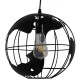 GloboStar® EARTH 01205 Vintage Κρεμαστό Φωτιστικό Φιγούρα Μονόφωτο 1 x E27 IP20 Μαύρο Μέταλλο - Μ30 x Π30 x Υ30cm