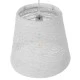 GloboStar® PLAYROOM 01562 Vintage Κρεμαστό Φωτιστικό Οροφής Μονόφωτο 1 x E27 Λευκό Ξύλινο Ψάθινο Rattan Φ32 x Υ27cm