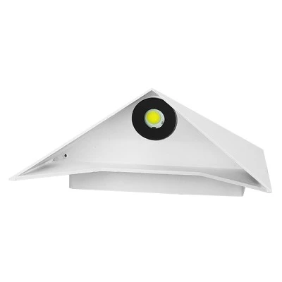 Μοντέρνη επιτοίχια απλίκα LED kelvo® STEALTH 10W 1200lm 60° AC 220-240V IP65 ψυχρό λευκό 6000K Bridgelux COB chip λευκό ματ 17x7.5x17cm