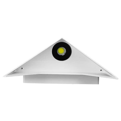 Μοντέρνη επιτοίχια απλίκα LED kelvo® STEALTH 10W 1200lm 60° AC 220-240V IP65 ψυχρό λευκό 6000K Bridgelux COB chip λευκό ματ 17x7.5x17cm