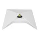 Μοντέρνη επιτοίχια απλίκα LED kelvo® STEALTH 10W 1200lm 60° AC 220-240V IP65 ψυχρό λευκό 6000K Bridgelux COB chip λευκό ματ 17x7.5x17cm