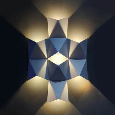 Μοντέρνη επιτοίχια απλίκα LED kelvo® STEALTH 10W 1200lm 60° AC 220-240V IP65 ψυχρό λευκό 6000K Bridgelux COB chip λευκό ματ 17x7.5x17cm