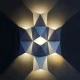 Μοντέρνη επιτοίχια απλίκα LED kelvo® STEALTH 10W 1200lm 60° AC 220-240V IP65 ψυχρό λευκό 6000K Bridgelux COB chip λευκό ματ 17x7.5x17cm