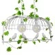 GloboStar® NEST 01644 Vintage Κρεμαστό Φωτιστικό Φιγούρα Δίφωτο 2 x E27 IP20 Λευκό Μέταλλο με Πράσινο Πλαστικό - Μ73.6 x Π37.5 x Y38cm