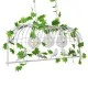 GloboStar® NEST 01647 Vintage Κρεμαστό Φωτιστικό Φιγούρα Τρίφωτο 3 x E27 IP20 Λευκό Μέταλλο με Πράσινο Πλαστικό - Μ85.5 x Π37.5 x Y38cm