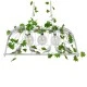 GloboStar® NEST 01647 Vintage Κρεμαστό Φωτιστικό Φιγούρα Τρίφωτο 3 x E27 IP20 Λευκό Μέταλλο με Πράσινο Πλαστικό - Μ85.5 x Π37.5 x Y38cm