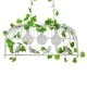 GloboStar® NEST 01647 Vintage Κρεμαστό Φωτιστικό Φιγούρα Τρίφωτο 3 x E27 IP20 Λευκό Μέταλλο με Πράσινο Πλαστικό - Μ85.5 x Π37.5 x Y38cm