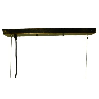 GloboStar® CANAL 01669 Vintage Industrial Κρεμαστό Φωτιστικό Οροφής Πολύφωτο 5 x E27 Μπρούτζινο Μεταλλικό Ράγα Μ92 x Π5 x Y8cm
