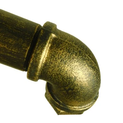 GloboStar® CANAL 01669 Vintage Industrial Κρεμαστό Φωτιστικό Οροφής Πολύφωτο 5 x E27 Μπρούτζινο Μεταλλικό Ράγα Μ92 x Π5 x Y8cm