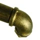 GloboStar® CANAL 01669 Vintage Industrial Κρεμαστό Φωτιστικό Οροφής Πολύφωτο 5 x E27 Μπρούτζινο Μεταλλικό Ράγα Μ92 x Π5 x Y8cm