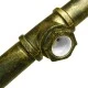 GloboStar® CANAL 01669 Vintage Industrial Κρεμαστό Φωτιστικό Οροφής Πολύφωτο 5 x E27 Μπρούτζινο Μεταλλικό Ράγα Μ92 x Π5 x Y8cm