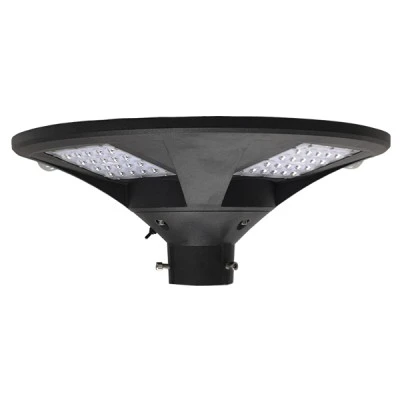 Φωτιστικό κεφαλής Post Top πλατείας LED 25W ψυχρό λευκό 6000K 2000lm 120° με ενσωματωμένο φωτοβολταϊκό πάνελ & μπαταρία 24000mAh & αισθητήρα κίνησης-ημέρας-νύχτας Φ50cm x Υ19cm IP65