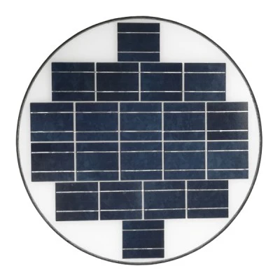 Φωτιστικό κεφαλής Post Top πλατείας LED 25W ψυχρό λευκό 6000K 2000lm 120° με ενσωματωμένο φωτοβολταϊκό πάνελ & μπαταρία 24000mAh & αισθητήρα κίνησης-ημέρας-νύχτας Φ50cm x Υ19cm IP65