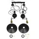 GloboStar® CARILO 01550 Vintage Industrial Κρεμαστό Φωτιστικό Οροφής Δίφωτο 2 x E27 Μαύρο Μεταλλικό με Ρυθμιζόμενη Ανάρτηση Μ72 x Π26 x Υ120cm