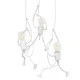 GloboStar® LITTLE MAN 01654 SET Μοντέρνο Κρεμαστό Φωτιστικό Οροφής Τρίφωτο 3 x E27 Λευκό Μεταλλικό Φ45 x Υ40cm