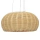 Boho κρεμαστό φωτιστικό DE LA MER μονόφωτο καφέ ξύλινο Bamboo Φ45 3 x E27 AC 220-240V