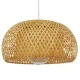 Boho κρεμαστό φωτιστικό SAN TROPEZ μονόφωτο καφέ ξύλινο Bamboo Φ38 1 x E27 AC 220-240V
