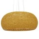 Boho κρεμαστό φωτιστικό FIJI INCASS μονόφωτο καφέ ξύλινο BAMBOO Φ60 5 x E27 AC 220-240V