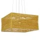 Boho κρεμαστό φωτιστικό INCASS  μονόφωτο καφέ ξύλινο Bamboo 5 x E27 AC 220-240V