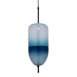 Μοντέρνο κρεμαστό φωτιστικό TEARDROP οροφής 3 x G4 AC 220-240V γυάλινο τιρκουάζ διάφανο Φ20cm
