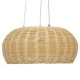 Boho κρεμαστό φωτιστικό DE LA MER μονόφωτο καφέ ξύλινο Bamboo Φ45 3 x E27 AC 220-240V