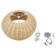 Boho κρεμαστό φωτιστικό DE LA MER μονόφωτο καφέ ξύλινο Bamboo Φ45 3 x E27 AC 220-240V