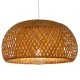 Boho κρεμαστό φωτιστικό SAN TROPEZ μονόφωτο καφέ ξύλινο Bamboo Φ38 1 x E27 AC 220-240V