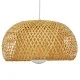 Boho κρεμαστό φωτιστικό SAN TROPEZ μονόφωτο καφέ ξύλινο Bamboo Φ38 1 x E27 AC 220-240V