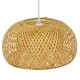Boho κρεμαστό φωτιστικό SAN TROPEZ μονόφωτο καφέ ξύλινο Bamboo Φ38 1 x E27 AC 220-240V