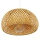 Boho κρεμαστό φωτιστικό SAN TROPEZ μονόφωτο καφέ ξύλινο Bamboo Φ38 1 x E27 AC 220-240V
