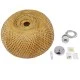 Boho κρεμαστό φωτιστικό SAN TROPEZ μονόφωτο καφέ ξύλινο Bamboo Φ38 1 x E27 AC 220-240V